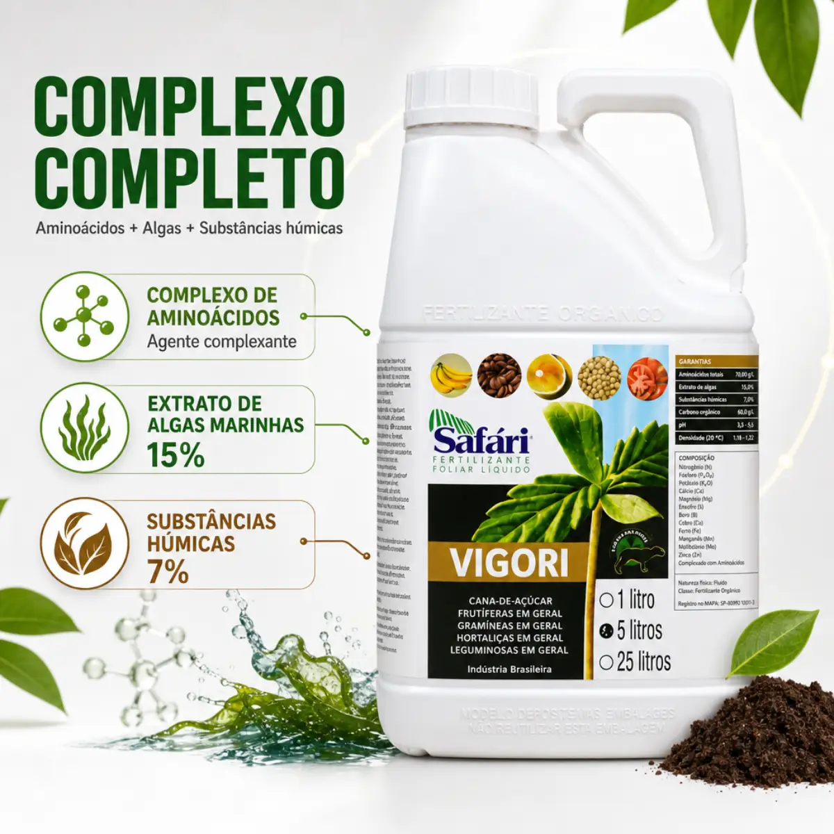 Fertilizante Foliar Vigori – Mix Completo de Micronutrientes - 5 Litros 6 Fertilizante Foliar Vigori – Mix Completo de Micronutrientes - 5 Litros - Imagem 6