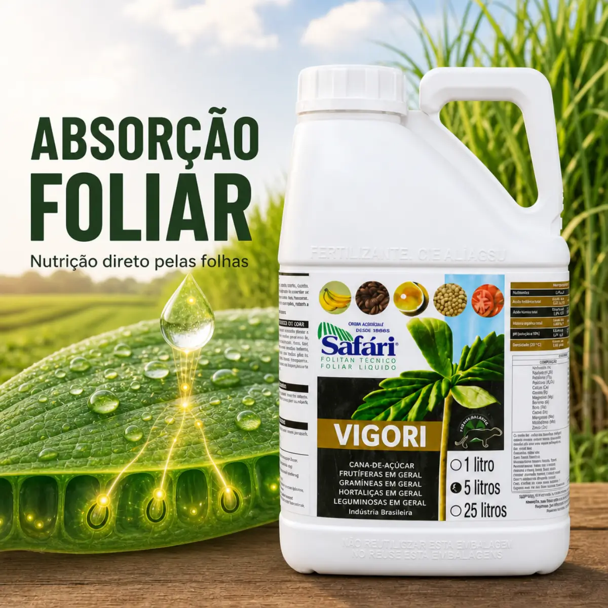 Fertilizante Foliar Vigori – Mix Completo de Micronutrientes - 5 Litros 8 Fertilizante Foliar Vigori – Mix Completo de Micronutrientes - 5 Litros - Imagem 8