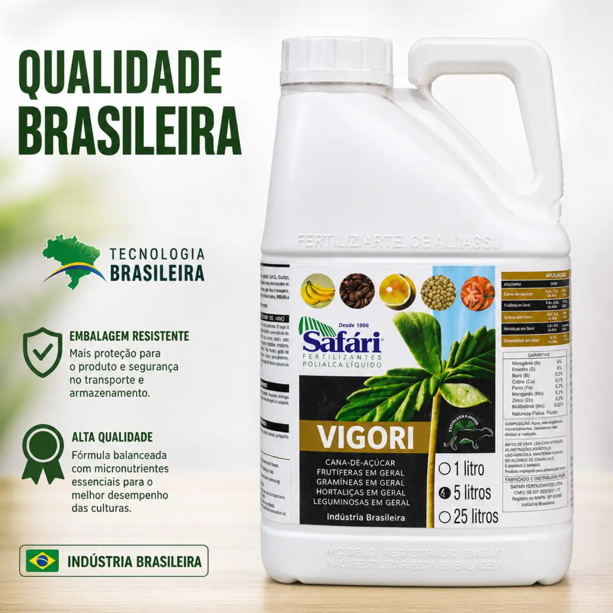 Fertilizante Foliar Vigori – Mix Completo de Micronutrientes - 5 Litros 10 Fertilizante Foliar Vigori – Mix Completo de Micronutrientes - 5 Litros - Imagem 10