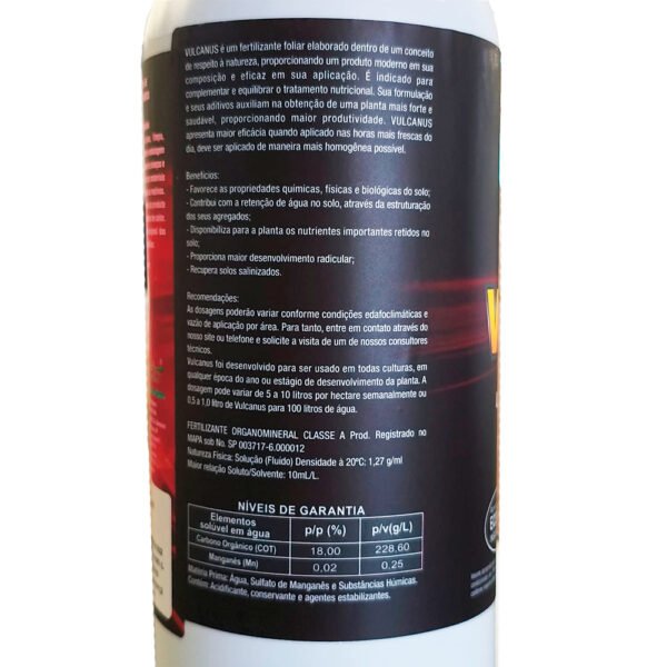 Produtos Vulcanos 1 Litro Especificações