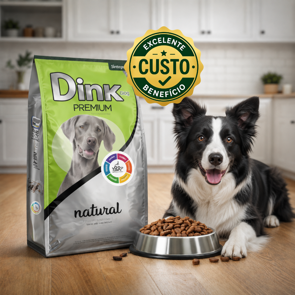 Ração Dink Dog Premium Natural para Cães Adultos Sabor Carne 4 Ração Dink Dog Premium Natural para Cães Adultos Sabor Carne - Imagem 4