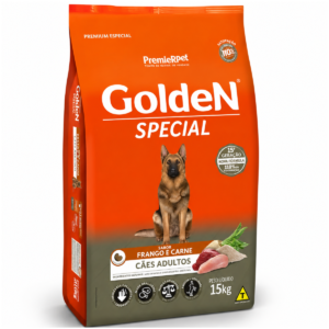 Ração Golden Special para Cães Adultos Sabor Frango e Carne – Pague 14 kg Leve 15 kg