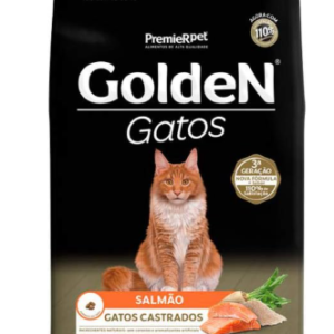Ração Golden Gatos Castrados - Sabor Salmão Peso 10,1kg