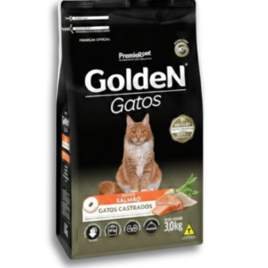 Ração Golden para Gatos Castrados Sabor Salmão – 10,1 kg