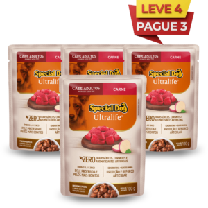 LEVE 4 PAGUE 3 Sachê Special Dog Ultralife Cães Adultos Sabor Carne