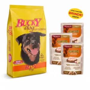 Ração Bucky Dog para Cães Adultos Sabor Carne – 15 kg