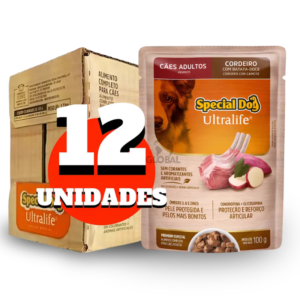 Kit 12 Sachê Special Dog Ultralife Cães Adultos Sabor Cordeiro