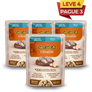 LEVE 4 PAGUE 3 Sachê Special Cat Ultralife Gatos Adultos Sabor Peixe