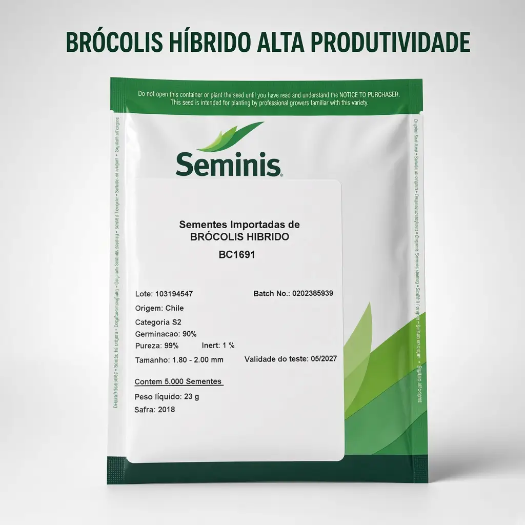 Sementes Importadas de Brócolis Hibrido BC 1691 3 Sementes Importadas de Brócolis Hibrido BC 1691 - Imagem 3