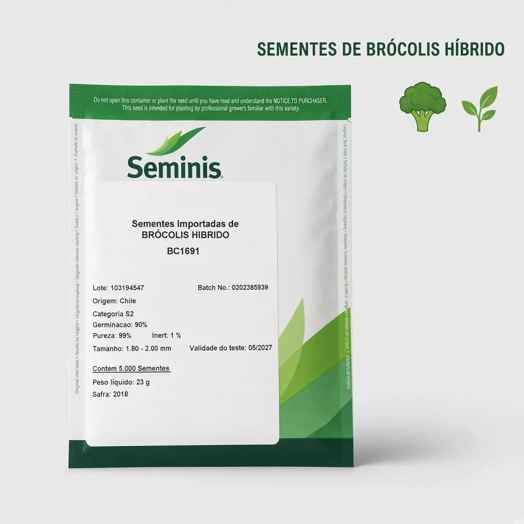Sementes Importadas de Brócolis Hibrido BC 1691 4 Sementes Importadas de Brócolis Hibrido BC 1691 - Imagem 4